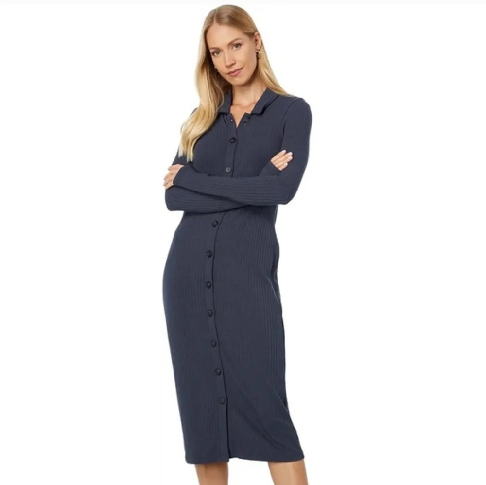 Madewell Button-Front Midi Shirtdress - Picture 1 of 9